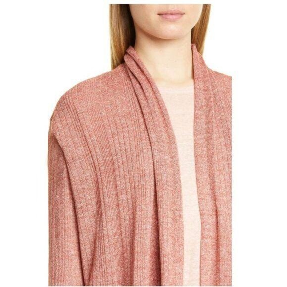 Nordstrom Signature Cashmere Linen Silk Blend Open Shawl Cardigan - Picture 2 of 7